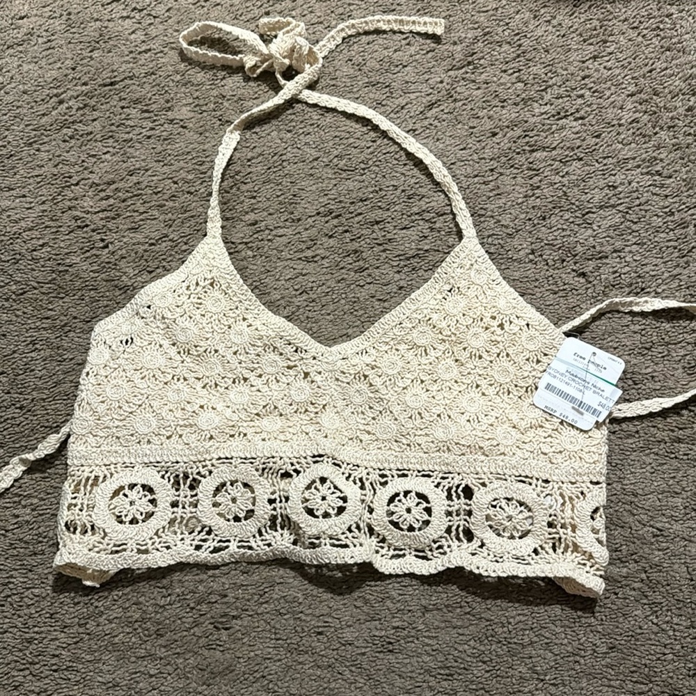 NWT free people crochet crop top